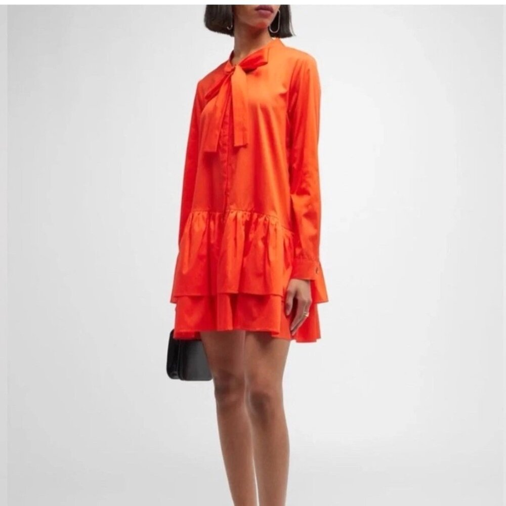 Harshman Laverne Coral Dress 100% Cotton NWT